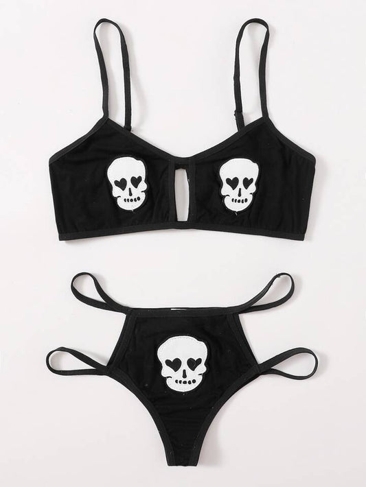 ENSEMBLE 2pcs TÊTE DE  MORT  ref:Astou